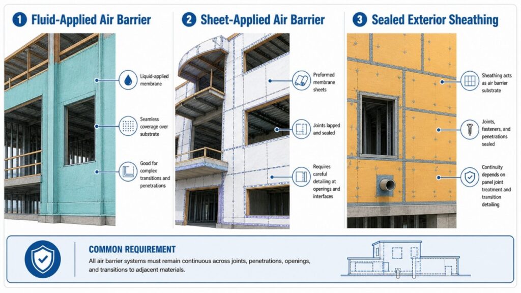 Overview of Various Air Barrier Materials