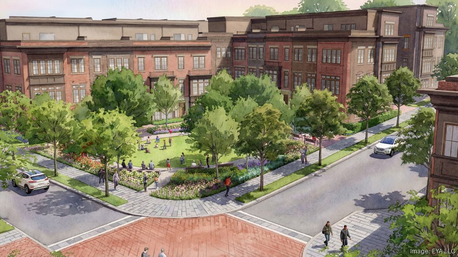 Rendering of Friendship Commons, the redevelopment of GEICO’s former headquarters campus at 5260 Western Avenue in Chevy Chase, Maryland
