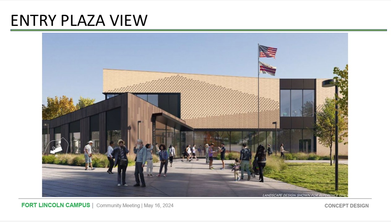 Rendering of the Ft. Lincoln Recreation and Early Childhood Education Center in Washington, DC