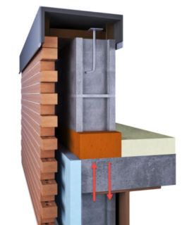View of Thermal Break Introduced at Base of Parapet Wall