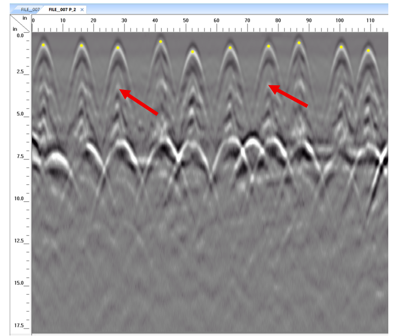 GPR Output with Echoes
